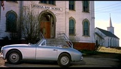 The Birds (1963)Bodega Lane, Bodega, California, Potter School House, Bodega, California, Tippi Hedren and car